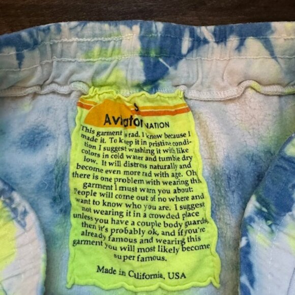 Tie Dyed Aviator Nation Sweatshorts - Picture 2 of 5